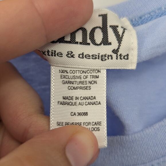 Fundy Textile Vermont Embroidered Floral XL T-Shirt Light Blue 100% Cotton - Picture 5 of 5